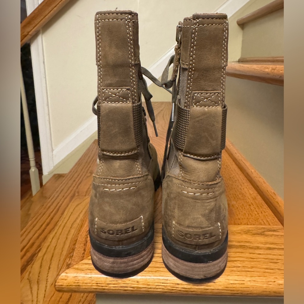 SOREL Women's Emelie™ Leather Brown Conquest Boot 9.5 - Picture 3 of 8